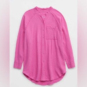 NWT Aerie Pool-To-Party Cover Up Shirt